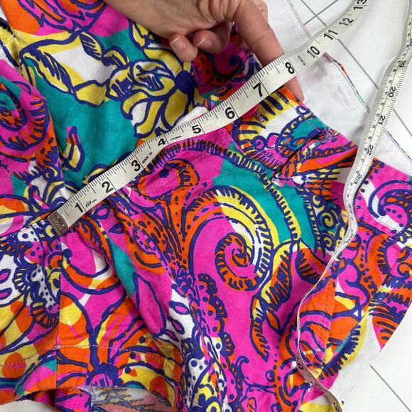 Lilly Pulitzer Shorts Womens 4 Pink Multi Callahan Sea and Be Seen Resort Preppy - Picture 9 of 12